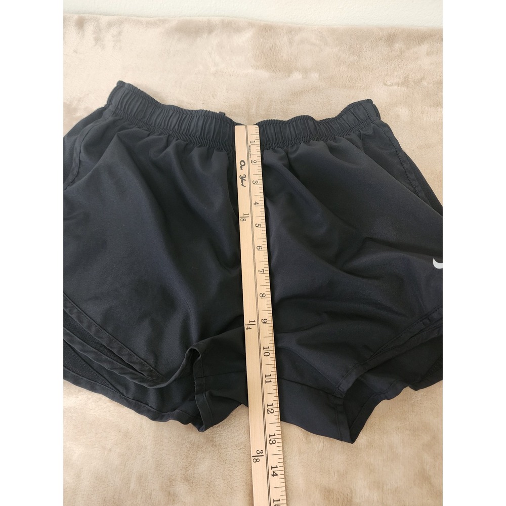 Nike Dri-FIT Womens Running Shorts Black Size Large Athletic Gym Workout L - Picture 4 of 8
